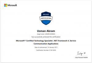 Usman Akram MCTS (E130-9256)